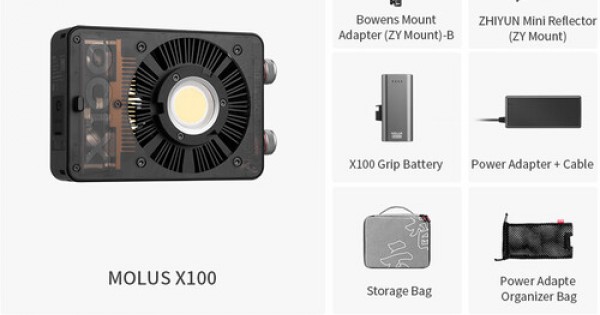 Zhiyun MOLUS X100 Bi-Color Pocket COB Monolight (Pro Kit)